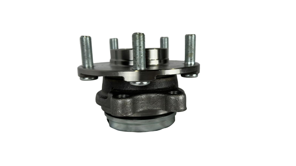 Metal mechanical component on a white background