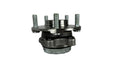 Metal mechanical component on a white background