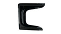 Black curved leg on a white background
