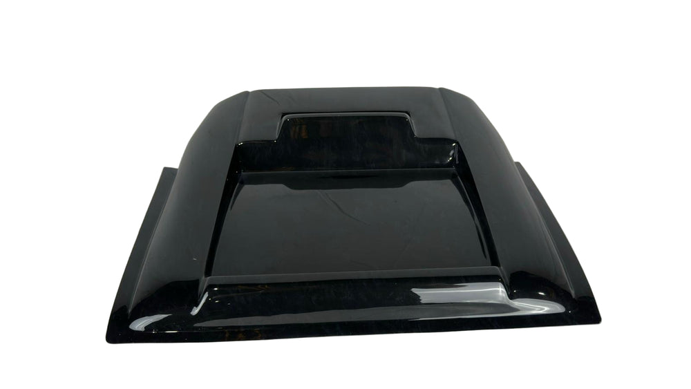 Black plastic cover on a white background