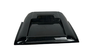 Black plastic cover on a white background